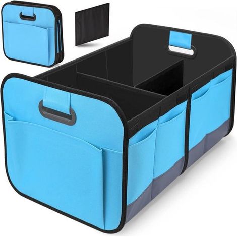 Caja de almacenamiento,Organizador para maletero,Tela Oxford,Gran capacidad y plegable,Ideal para guardar herramientas,60 x 37 x 31 cm (1/5)