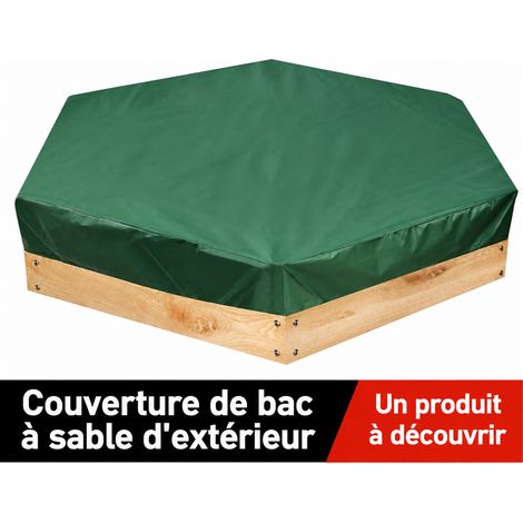 Bâche de protection hexagonale pour bac à sable 230 × 200 × 20 cm en tissu Oxford 210D vert 230 200 28 × 20 × 5 cm 410 g – Livraison gratuite (1/5)