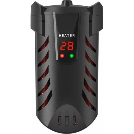 Calentador para acuario de 50 W con controlador digital LED externo, regulación de temperatura de 20 a 34 ℃ y ventosas robustas.