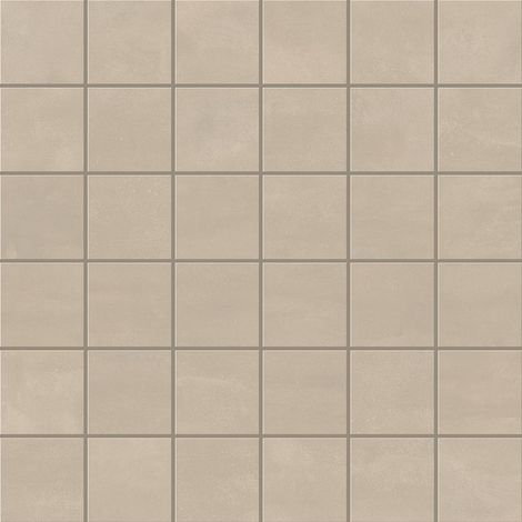 Mosaïque effet Béton Beige Crème 4,8x4,8 cm Quadra 30x30x0,9 cm Mat Vetrano - Sol et mur intérieur (vendu par carton de 0,9 m²) - RO'MA CARRELAGE