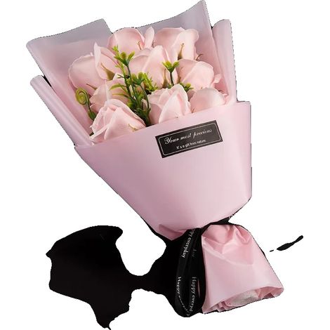 Künstlicher Blumenstrauß, Seifenrosen, Elegante Wohnkultur, Rosa (1/2)