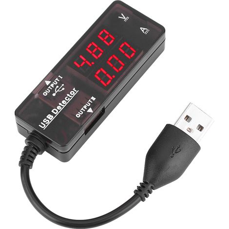 YB26VA Dual-Display-USB-Detektor Voltmeter Amperemeter Spannungs- und Strommesser Batteriekapazitätstester (einfarbig) (1/5)
