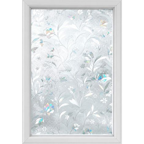 Film occultant pour vitres Tulip Rainbow, 90 x 400 cm, effet vitrail, sans adhésif, anti-UV, pour la maison (1/5)