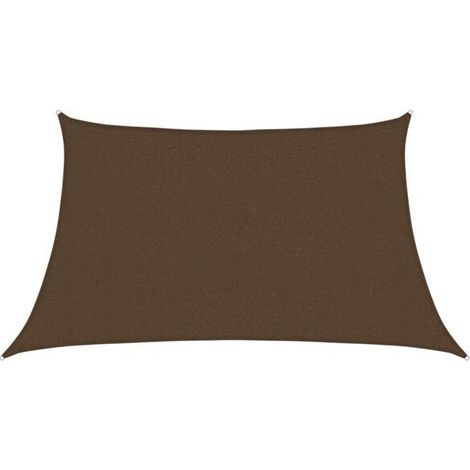 Voile d'ombrage, 160 g/m², marron, 3/4 x 2 m, polyéthylène haute densité. (1/5)