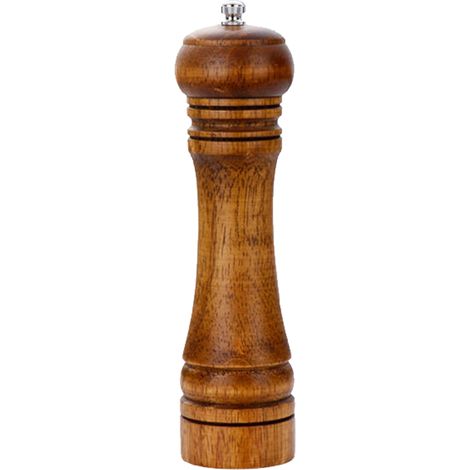 Ensemble de 2 moulins à sel et à poivre en bois, équipés d'un noyau en céramique pour un broyage précis et durable (1/5)