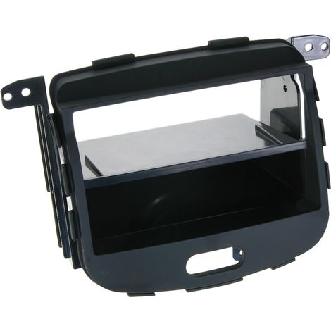Kit Support autoradio compatible avec Hyundai i10 08-13 Avec vide poche - Noir Rubber touch