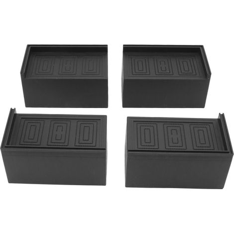 schwarze Möbelfüße, 7,6 cm breite rechteckige Gummipads, Möbelfußmatten für Zuhause (1/5)