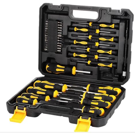 Tournevis Magnetique - Ensemble 42 Pièces avec Embouts Phillips Plats Torx et Extension Flexible - Pour Assemblage Maison et Réparation Électronique - 1 Lot (1/5)