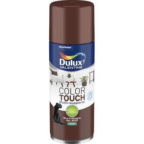 Peinture Aérosol Color Touch - Satin Brun Chataigne 400 ml - Dulux Valentine