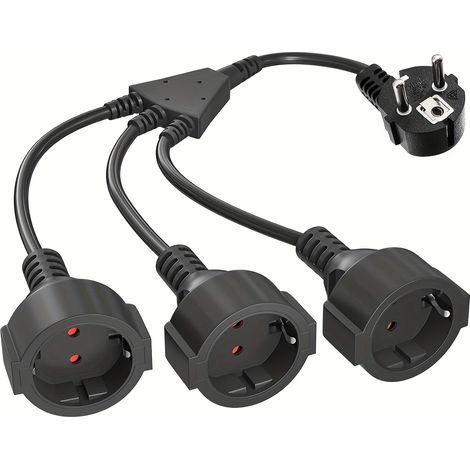 Prise européenne standard à deux trous, avec rallonge extérieure enfichable 16 A-250 V (1/5)