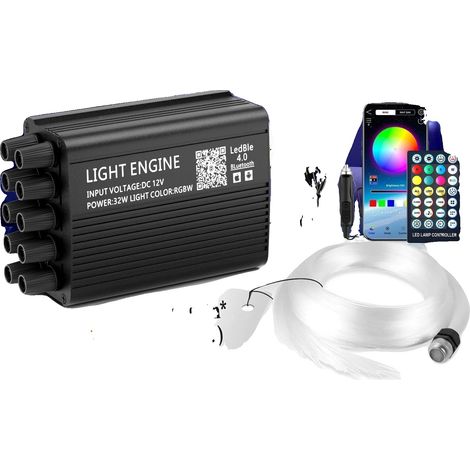 Luces de fibra óptica, activadas por sonido, controladas a distancia y mediante aplicación, Sparkling Meteor (Opt)-c, Double RGB Meteor 4m (1/2)