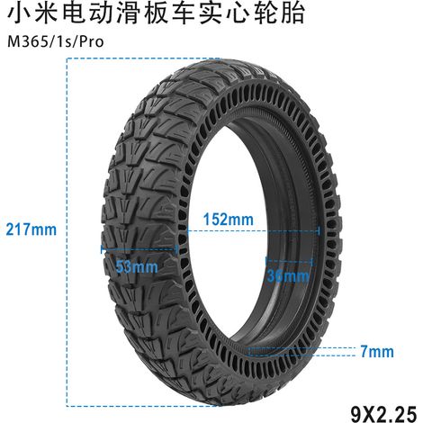 Pneus pleins tubeless 92,25 adaptés aux trottinettes électriques Xiaomi/Kugoo M4, pneus pneumatiques absorbant les chocs (1/5)