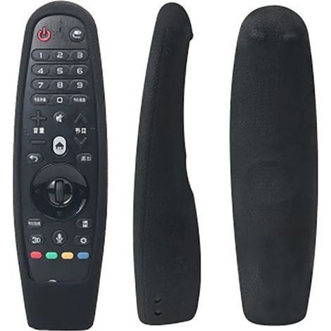 Funda protectora de silicona negra, compatible con los mandos a distancia LG Smart TV AN-MR600 y MR650a (191 x 53 x 38 mm). (1/5)
