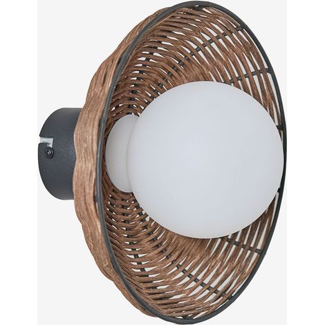 Lampada da parete in rattan Lutyen SKLUM            