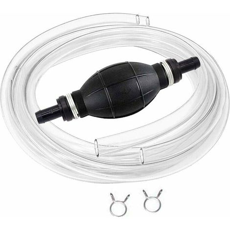 Bomba manual de transferencia de combustible con manguera de sifón de 2 m, portátil, de alto caudal, para gas, gasolina, diésel, aceite, líquido, tanque de peces. (1/5)