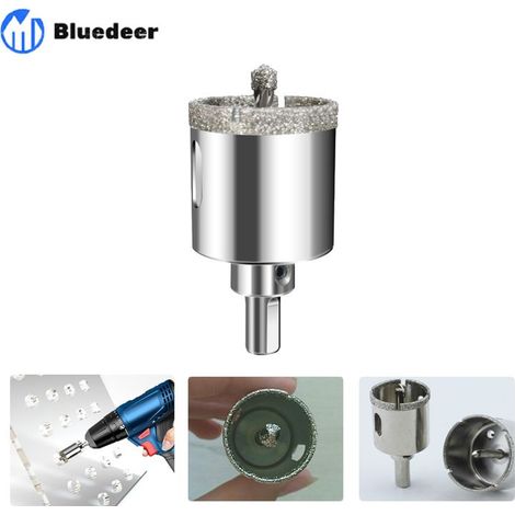 Scie Cloche Diamant 35 mm, Foret Diamant avec Foret Guidage Central, Scie Cloche Carrelage avec Revêtement de Surface en Diamant pour Coupe de Verre, Carrelage, Céramique, Marbre, Calcaire- (1/5)