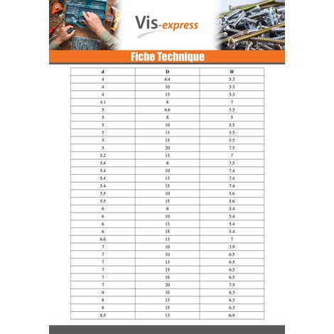 VBA Vis bois agglo Inox A2 Tête fraisée 4X60 Filetée sur 36 TORX T20-10 pièces (1/2)