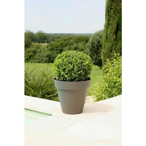 RIVIERA Pot de fleurs Soleilla - Rond - O 60 x 53,6 cm - Gris paillete