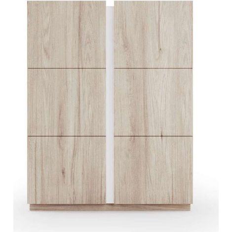 Recibidor zapatero modelo 517 acabado roble claro/blanco, 122 x 95 x 35 (alto x ancho x fondo) (1/5)