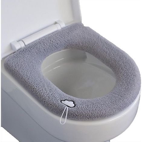 Coussin de siège de toilette épais, coussin chauffant doux pour salle de bain (1/5)