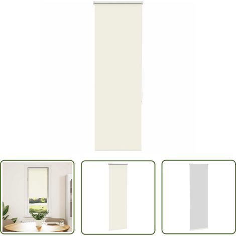 vidaXL Store enrouleur occultant blanc cassé 55x175cm largeur du tissu (1/5)