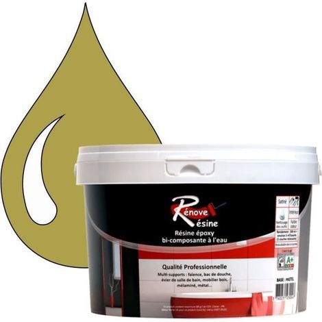 Peinture Résine - Rénove Résine 0.5L - Jaune ocre - Mat - Multi-supports (Carrelage, Faïence) (1/4)