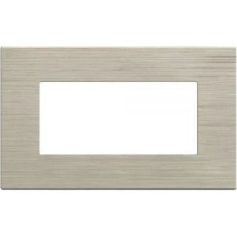 Mapam placca tecnopolimero spazzolato sabbia 4 posti compatibile Matix - JOY-P5004SP-SA