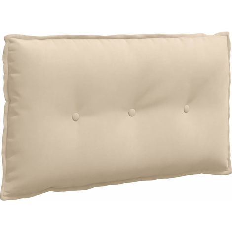 Rückenkissen Creme 80 x 50 cm Mikrofaserstoff vidaXL