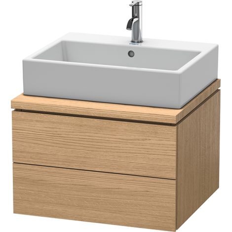 Duravit L-Cube Mueble para consola, ancho 620mm, profundidad 547mm, 2 cajones, color: Decoración Roble Europeo - LC581505252 (1/5)
