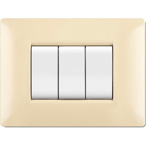 Placca Mylife Q 4 Moduli Avorio (Elettrocanali Cod. Ecl2884A)