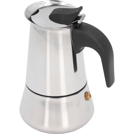 Cafetière Italienne 2 Tasses 100ml en Acier Inoxydable, Grande Capacité pour Maison
