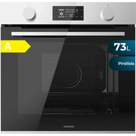 Forno a incasso pirolitico P526000 Glass Black con capacità di 73L, 9 funzioni, Display, Classe A, 2800W, Pirolisi, Cooling Fan, Modalità Defrost, Modalità Convezione, Modalità Eco.