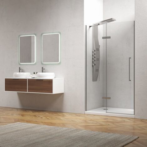 Porta doccia 130cm battente con laterale fisso KT4000 kamalu