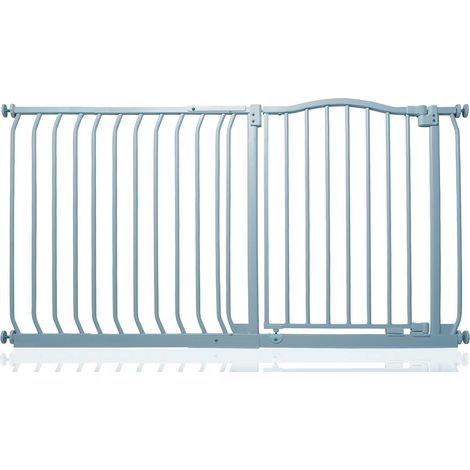 Safetots Barrière De Sécurité Supérieure Avec Design Courbé, Barrière De Sécurité À Pression, 134cm - 143cm, Gris Mat