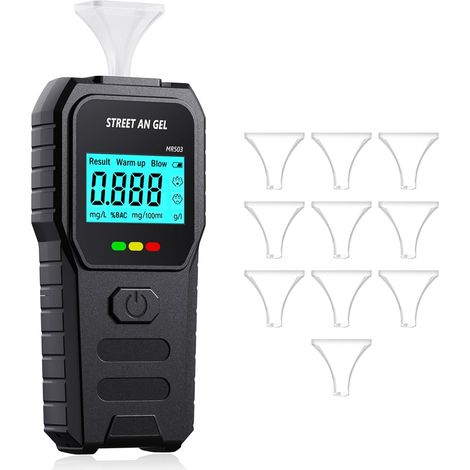 Ethylotest Electronique, Homologué NF Ethylometre, Alcootest, Contient 10 buses, Affichage LCD, Détection Rapide, Professionnel pour un Usage Domestique【Batterie Non Incluse】 (1/5)