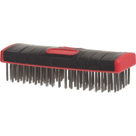 Brosse à récurer en acier inoxydable avec poignée douce 17,8 cm (1/5)