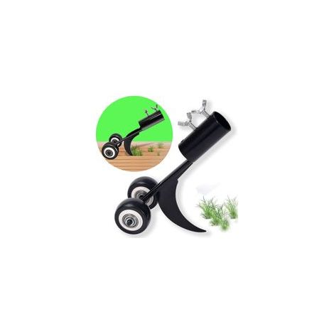 Outils de désherbage pour fissures avec roues, outils de désherbage sur pied pour jardin, terrasse, pelouse, trottoirs et allées. (1/4)