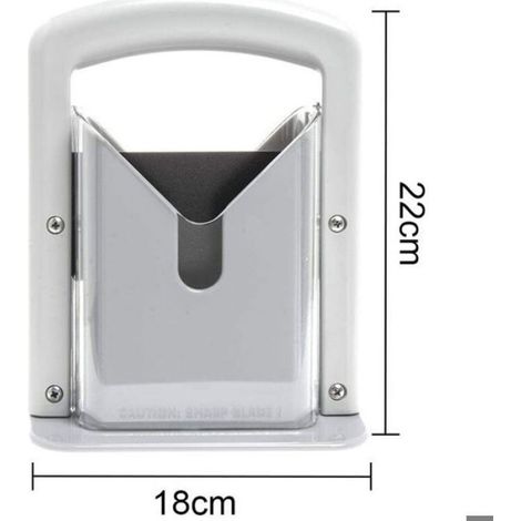 Coupe-pain de cuisine - - Modèle standard - Lame dentelée inox - Poignée ergonomique - Compact, blanc