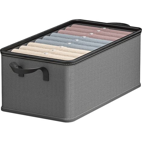 Caja de Almacenaje Plegable para Ropa, con Asas Resistentes, Organizador para Suéteres, Chaquetas, Camisetas y Mantas, Contenedor Plegable para Armario (1/4)
