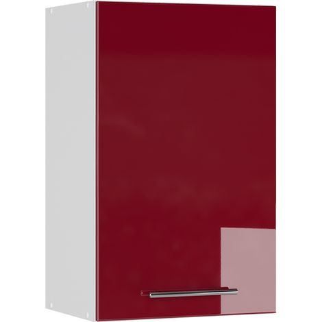 Pensile da cucina Fame-Line, Bordeaux lucido, 45 cm, Vicco
