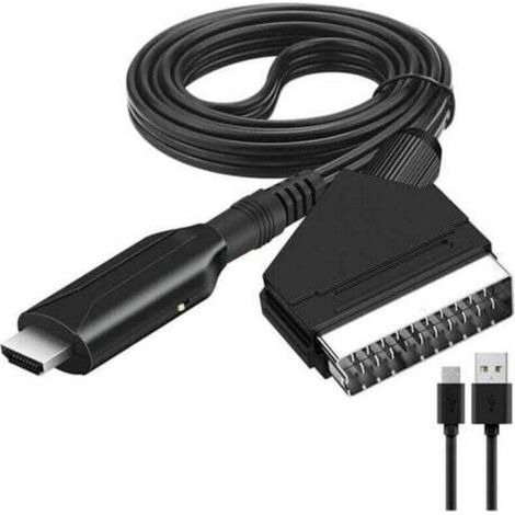 Adaptateur Péritel vers HDMI, Convertisseur Péritel vers HDMI avec câble HDMI, Scart vers Hdmi Convertisseur, pour Full HD TV 720P/1080P,Audio Vidéo pour Lecteur DVD Sky Blu-Ray STB VHS Xbox PS3 NPTER (1/4)
