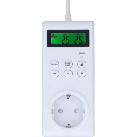 Eosnow Sortie de Thermostat sans fil, Programmable, régulateur de température automatique, interrupteur, prise ue, 230V