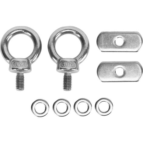 1 Paire d'œillets d'arrimage en acier inoxydable pour rails de kayak, canoë, bateau - Fixation pour cordes élastiques et cordages (1/5)