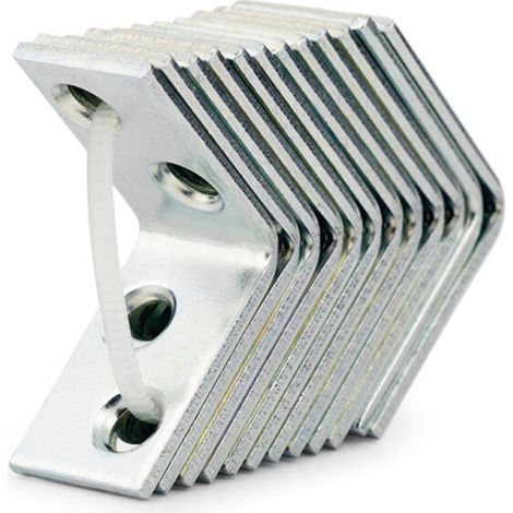 Équerres pour connecteurs bois pour chaises en maxipack - Zinguée 40 x 40 x 15 - Boite de 10