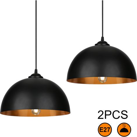 SWANEW 2x paralume a sospensione LED E27 zoccolo lampada a sospensione apparecchio di illuminazione a sospensione (1/5)