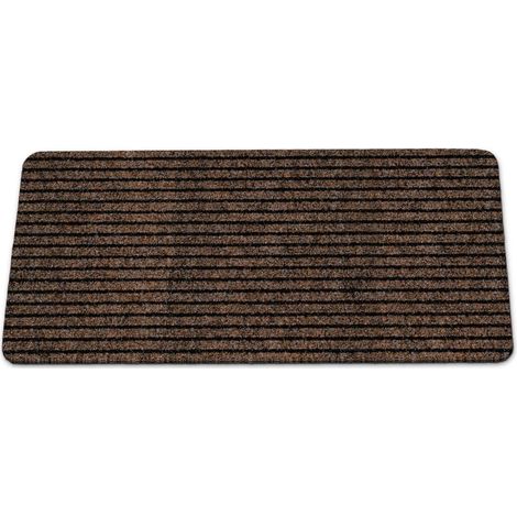 1 Paillasson Antidérapant Rainuré Intérieur Extérieur Entrée Couloir Balcon Commercial Marron 40x80cm (1/5)