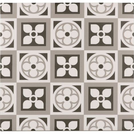Carrelage sol / mur effet ciment à motif 20x20 cm RIVOLI - COPENHAGEN GRIS(vendu par boite de 1m2) (1/3)