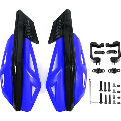 Protège-mains moto 7/8in 22mm ABS anti-chute universel pour moto, scooter électrique, bleu (1/4)