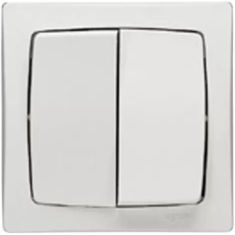 Legrand 086021 – Doppeltaster für komplette Aufputz-Schaltanlage – 6 A – weiß (1/2)