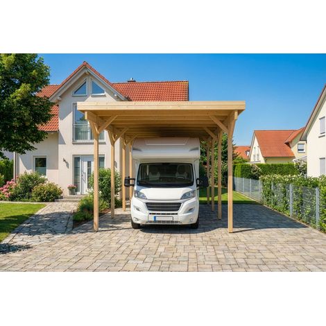 Alpholz Carport aus Holz, Unterstand Überdachung (1/5)